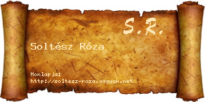 Soltész Róza névjegykártya